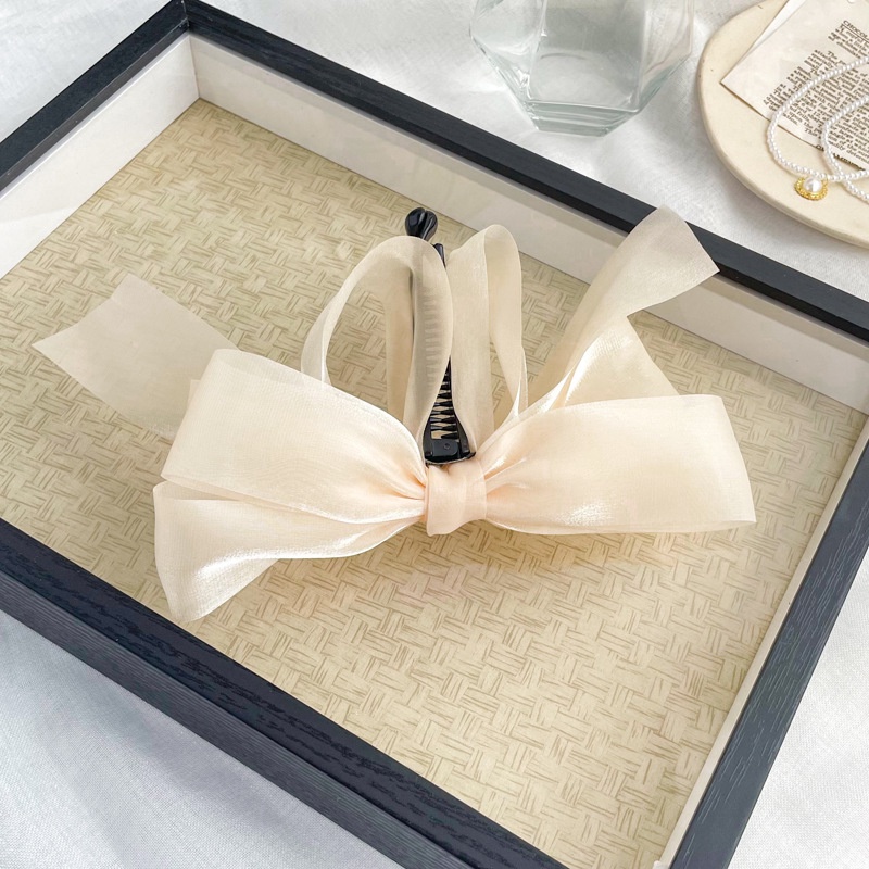 Kẹp Tóc Thắt Nơ Lưng Bằng Lụa Cao Cấp Phong Cách Hàn Quốc Cho Nữ