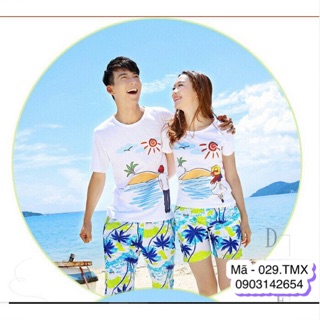 Combo 5 bộ đồ đôi đi biển đẹp