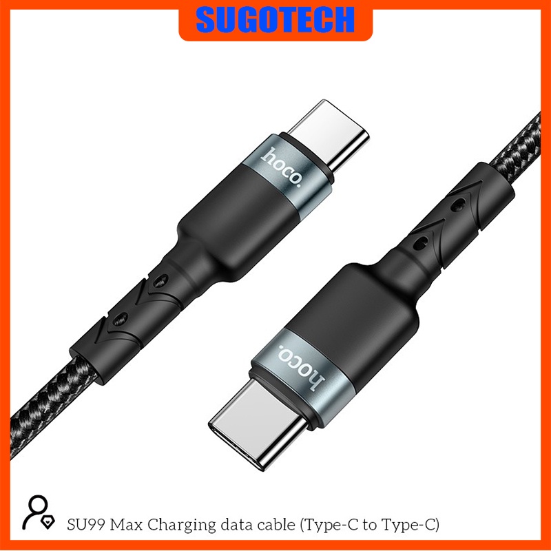 Dây sạc nhanh 60W Hoco SU99 Max chính hãng Type-C to Type-C cho Android - Sugotech