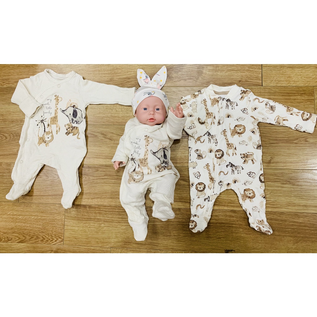 Bộ body dài liền chân cho trẻ sinh non thiếu tháng ✨𝙎𝙞𝙯𝙚 𝙧𝙞𝙚̂𝙣𝙜✨vải sợi sợi 100% cotton 𝗰𝗮𝗼 𝗰𝗮̂́𝗽