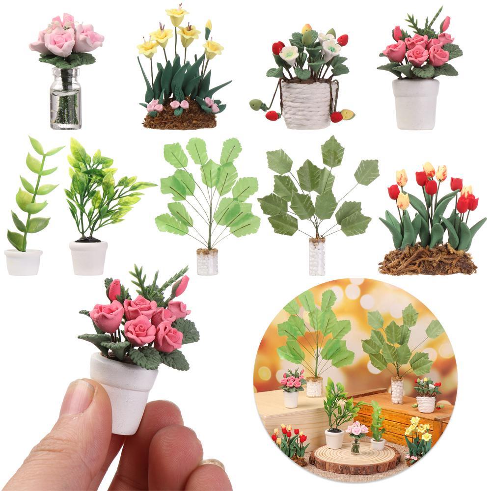 CONOPERY Đồ trang trí Cây Bonsai Mini Trang Trí Nhà Búp Bê