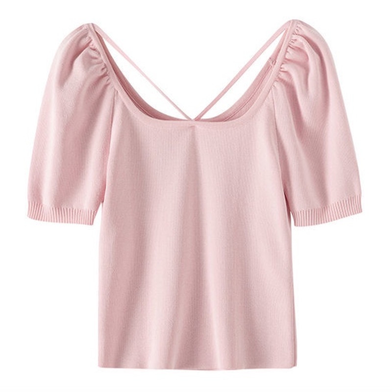 Áo Thun Dệt Kim Tay Ngắn Thời Trang Mùa Hè Thiết Kế Mới