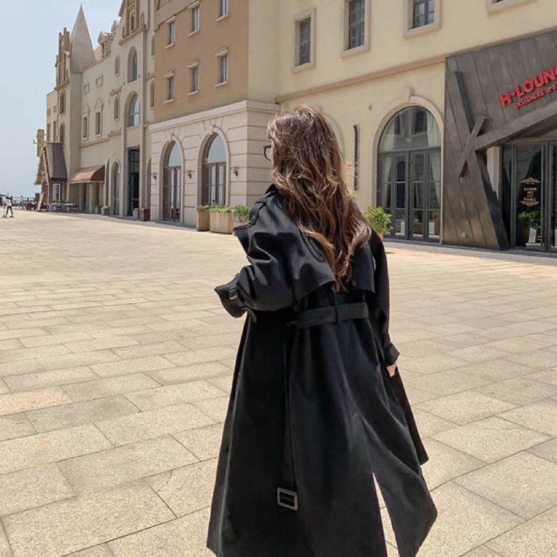 Áo khoác mangto dáng dài phong cách Hàn Quốc, phiên bản mới dài 112cm hàng QCCC