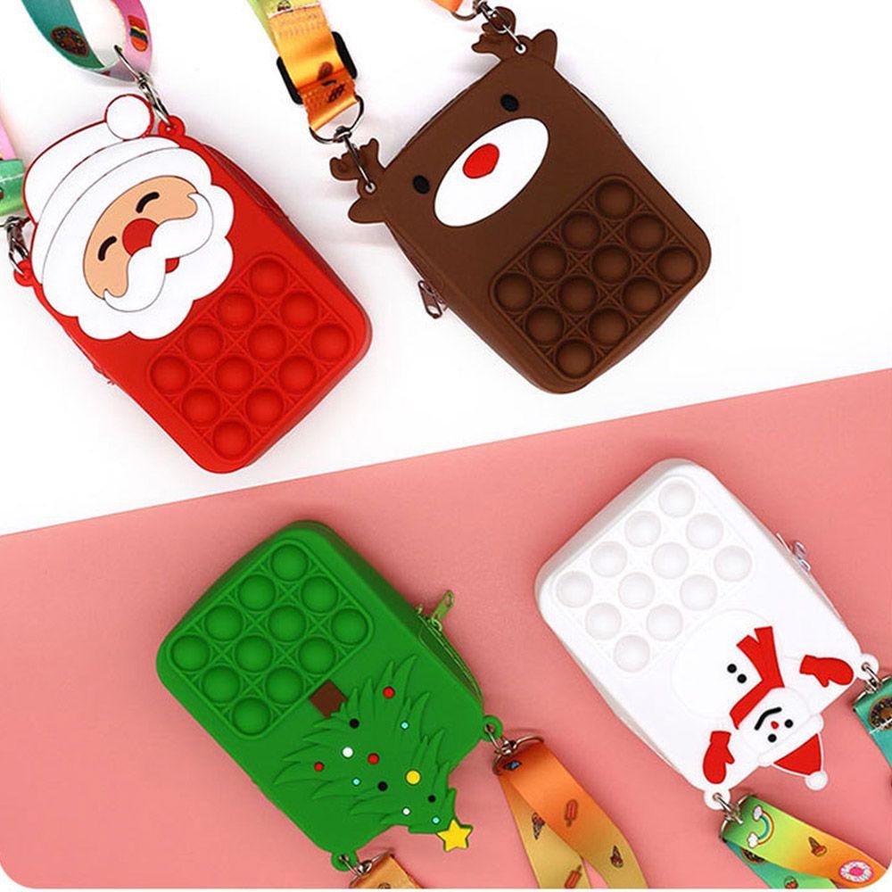 Túi Đeo Chéo Vai Hình Tuần Lộc Giáng Sinh Di Động Giảm Căng Thẳng Thời Trang Cho Trẻ Em