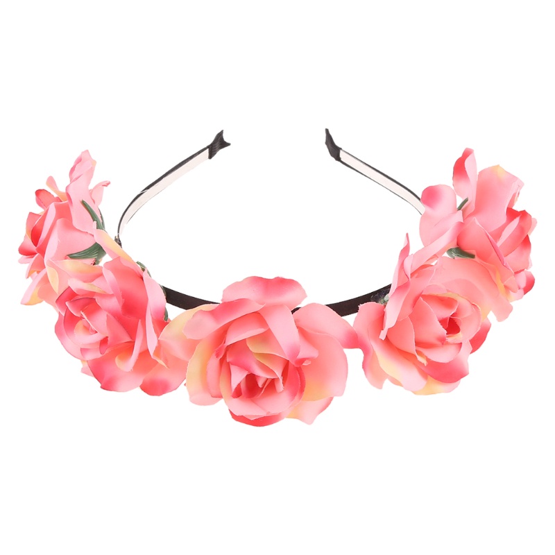 Vòng hoa giả nhiều màu sắc phong cách Bohemian thời trang cho nữ