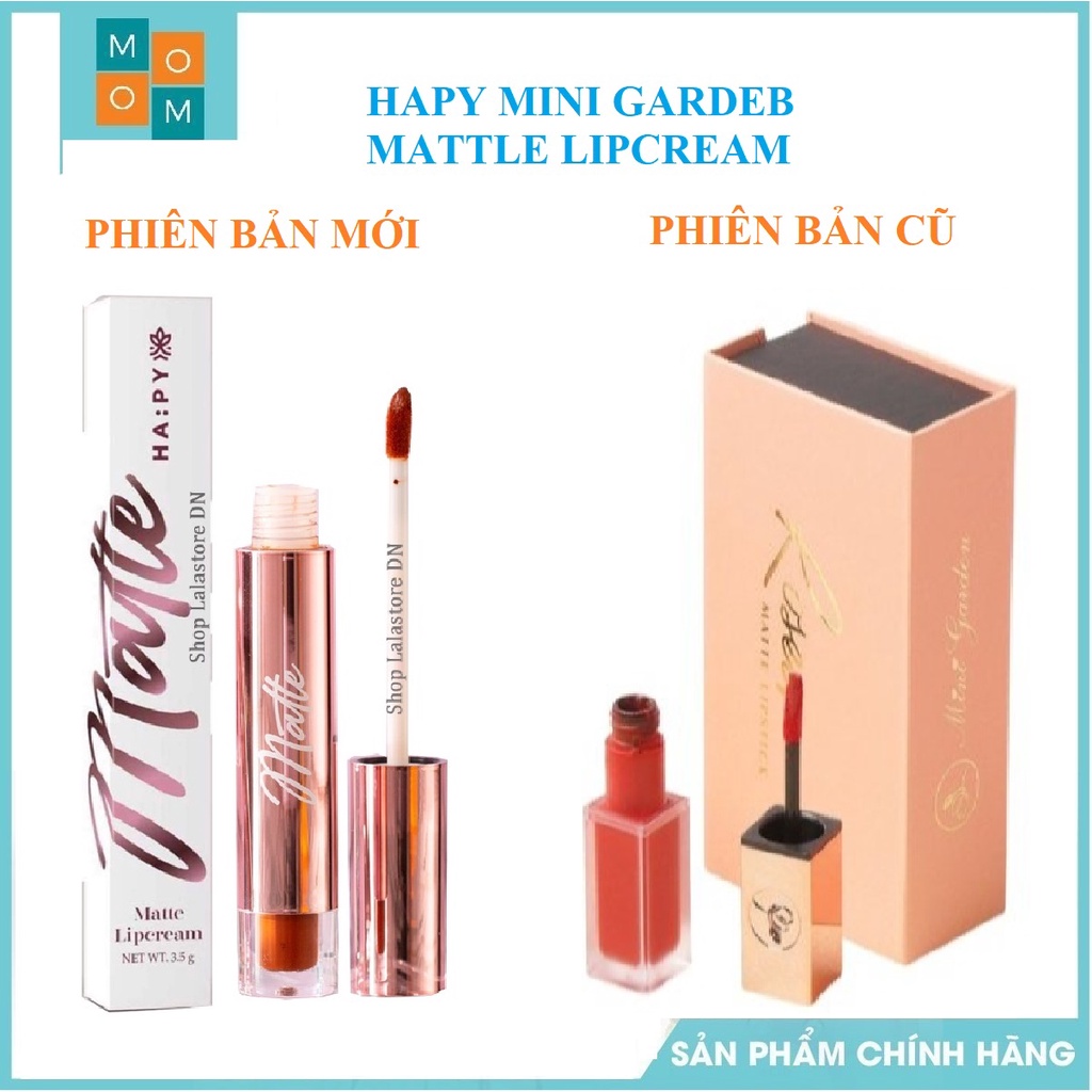 Son Hapy Mini Garden Mattle Lipcream son Hapy kem lì, bám màu lâu trôi 3.5ml - Phiên bản son Roses mẫu mới