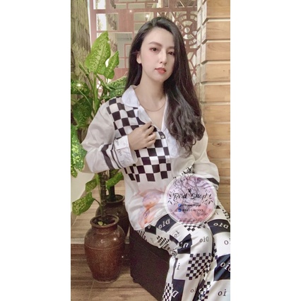 Đồ bộ lụa Latin dài tay
