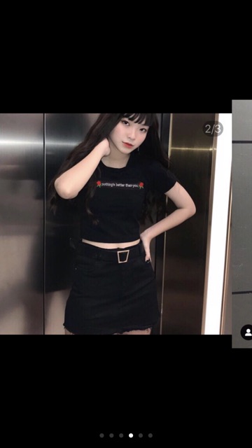 Áo croptop thêu