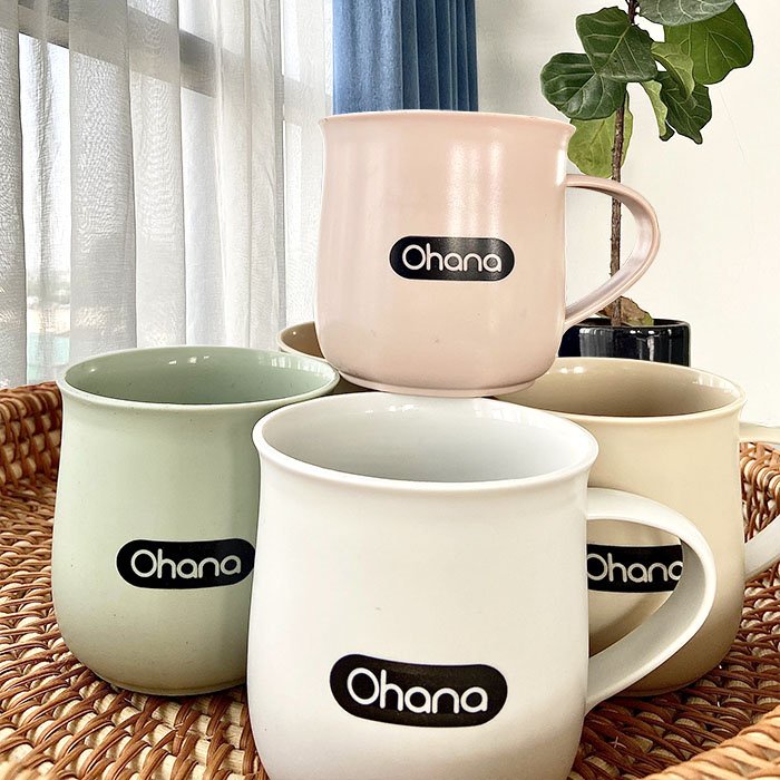 Cốc nhựa có tay cầm màu pastel mẫu mới Ohana Song Long plastic 3041 anhduonghomekit
