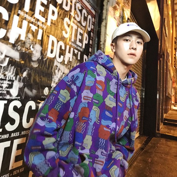 [ Mã 12FASHIONSALE1 giảm 10K đơn 50K ] Áo hoodie dáng rộng in hình phong cách Hàn Quốc thời trang nam dễ thương | BigBuy360 - bigbuy360.vn