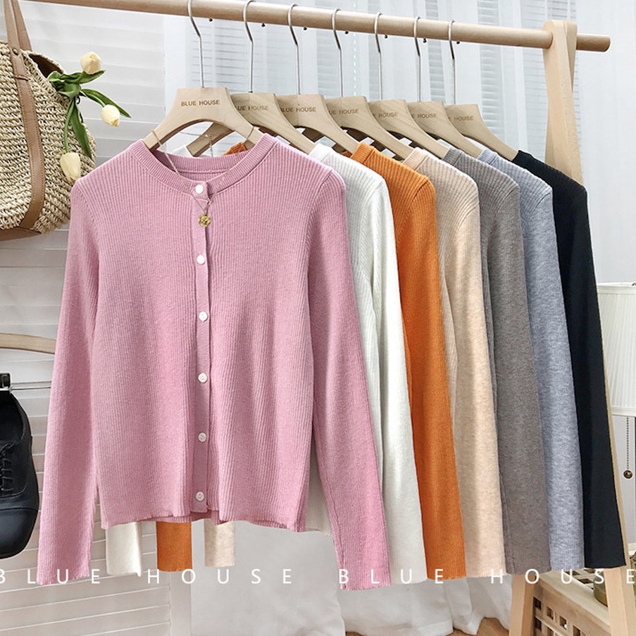 Áo khoác cardigan cổ tròn 6 nút - AK516 | BigBuy360 - bigbuy360.vn