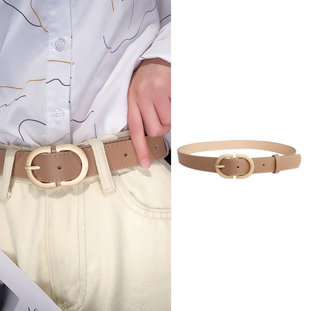 1 thắt lưng da khóa kim loại phong cách vintage