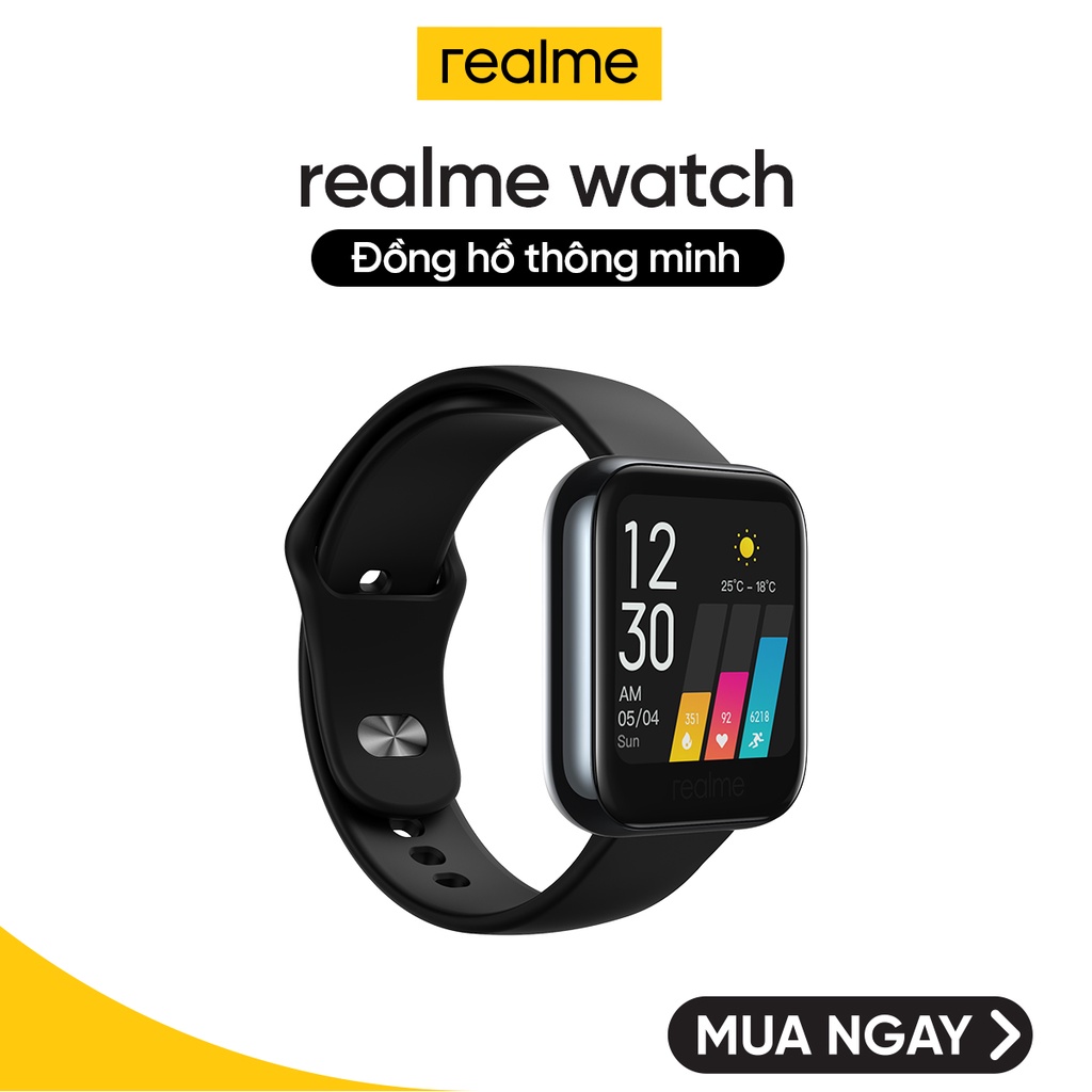 [Mã ELMALL10 giảm 10% đơn 500K] Đồng hồ thông minh Realme Watch