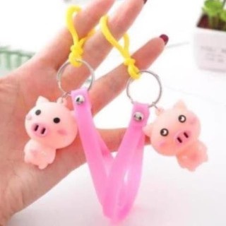 Sỉ SLL móc khoá heo hồng kèm dây HGH88