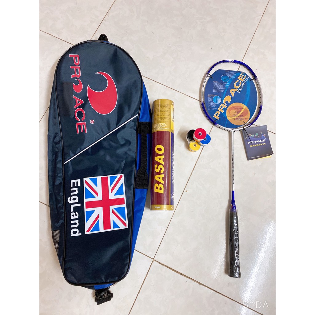 TẶNG CƯỚC+CUỐN CÁN+ BAO VỢT+MUA 2 GIẢM TỐI ĐA 50K -1 chiếc  Vợt cầu lông khung carbon PROACE bền đẹp