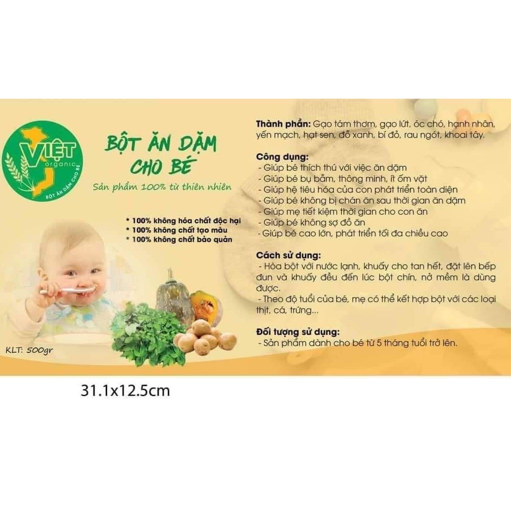 BỘT ĂN DẶM cho trẻ bắt đầu ăn dặmFreeshipBBaby
