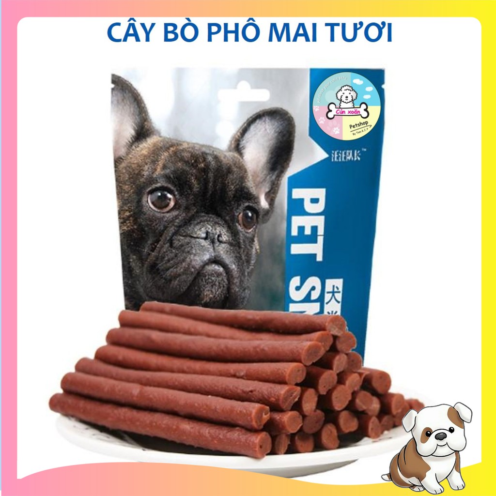 Bánh thưởng cho chó Captain (Que bò nhân phô mai) (túi 500g)