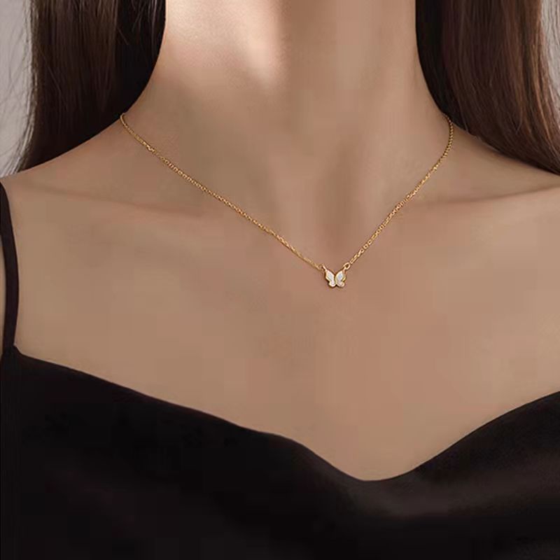 Dây chuyền hợp kim phối mặt hình bướm thời trang cho nữ