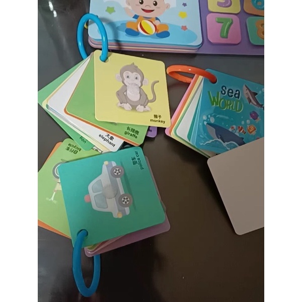 Học liệu bóc dán flashcard ghép hình giáo dục sớm thông minh cho bé 0-3 tuổi