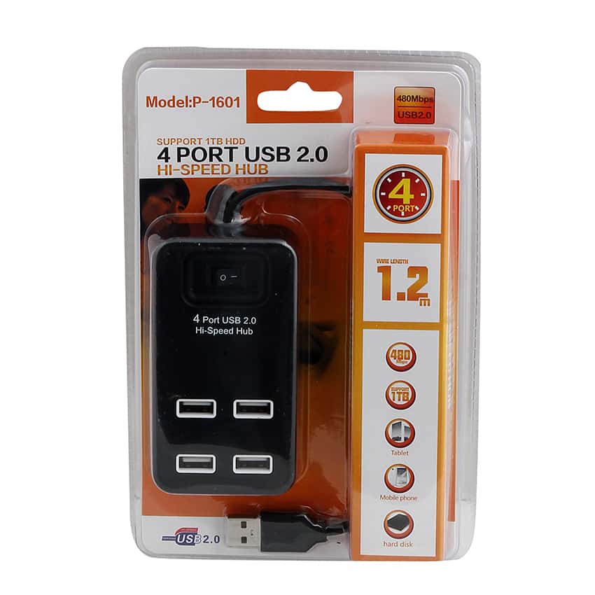 Hub usb công tắc 4 cổng 1601