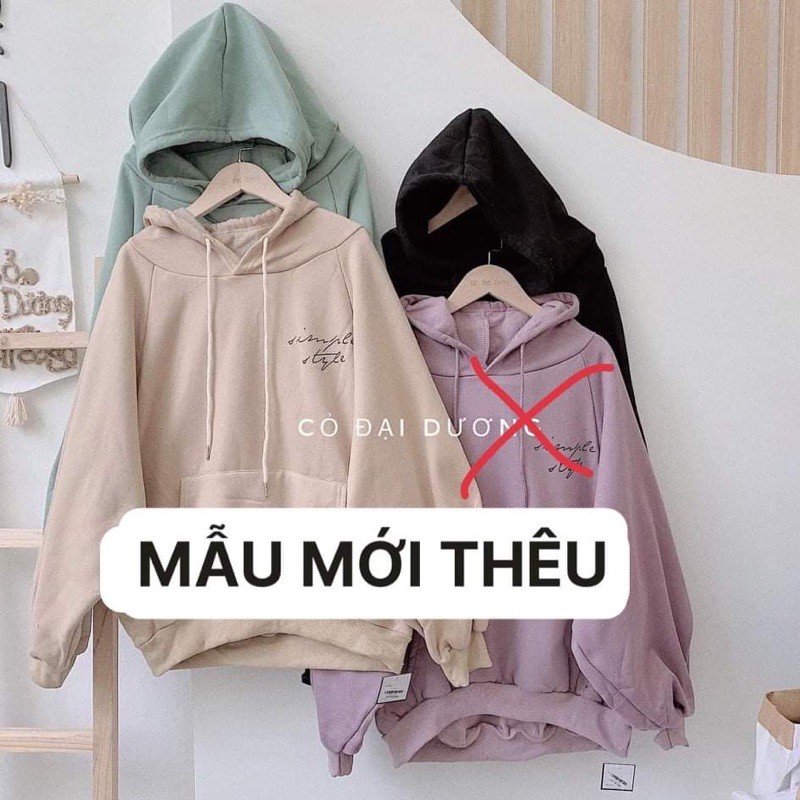 Áo Hoodie Simple Style Unisex 3 Mày Xanh Đen Be- Áo Nỉ Bông Dài Tay Kèm Mũ Hot | BigBuy360 - bigbuy360.vn