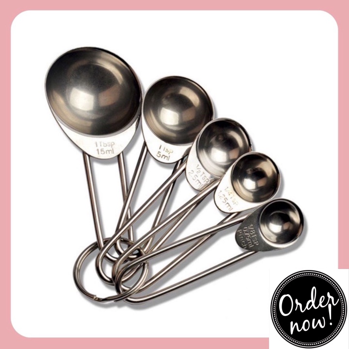 (Giao nhanh) Bộ Thìa Đong Inox 5 Chiếc ( Đơn Vị TSP/ML)