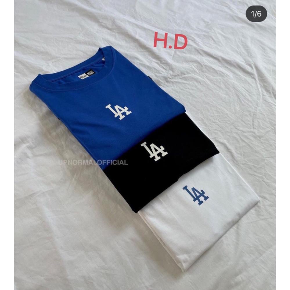 Áo phông tay lỡ hè  in chữ La form rộng dáng unisex chất cototn su phù hợp cả nam và nữ