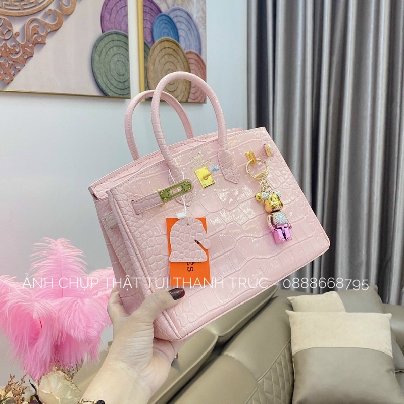 Túi xách hai quai da rắn bóng bản đẹp size 20- 25cm
