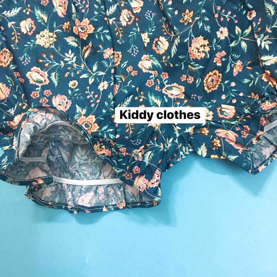 Bộ vintage chất linen sát nách bé gái