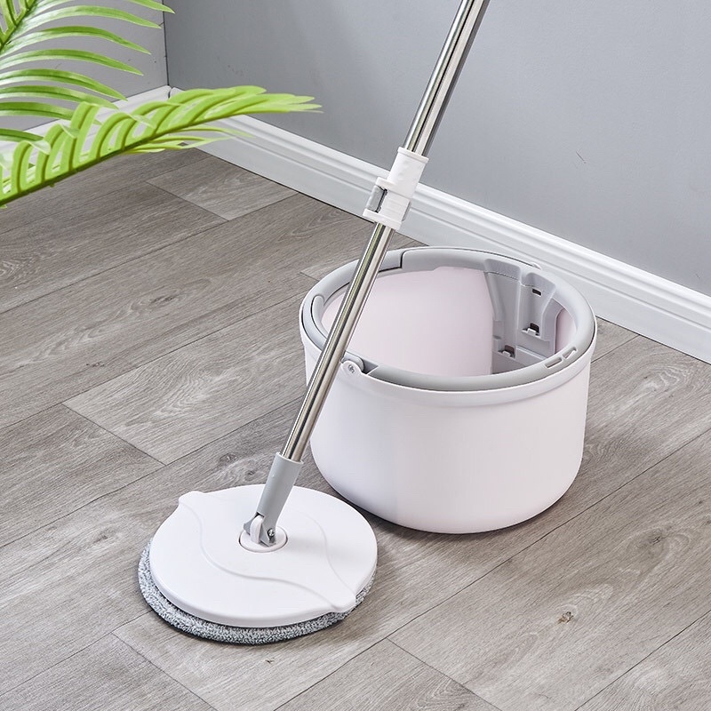 Bộ Cây lau nhà thông minh K8 Làm Từ Nhựa Cao Cấp PP Loại Tốt - Cán inox Chắc Chắn Chống Gãy - Miếng Lau To Rộng 25cm Lau
