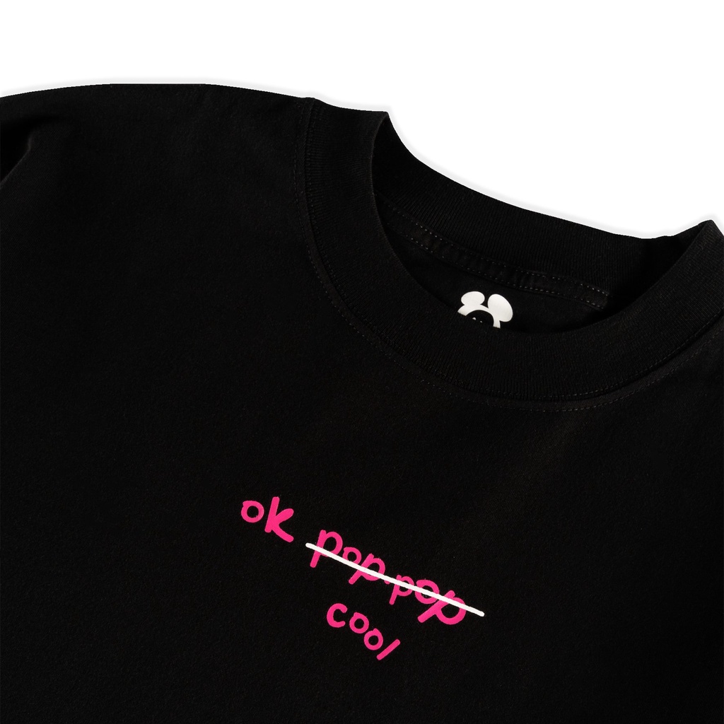 Áo Thun POPPOP BUBLLE LOGO TSHIRT BLACK/WHITE