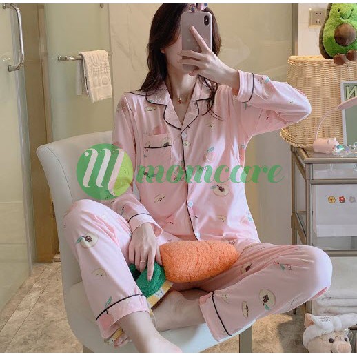 Pijama bầu ĐÀO HỒNG - Đồ bộ sau sinh và cho con bú ti ẢNH THẬT Quần áo ngủ thời trang mặc nhà cho mẹ đẹp giá rẻ Bigsize