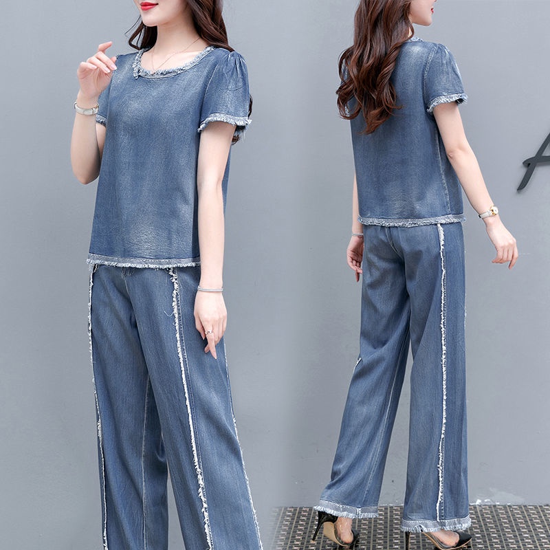 Bộ Đồ Denim Dáng Rộng Phong Cách Thời Trang Hàn Quốc Mới 2022