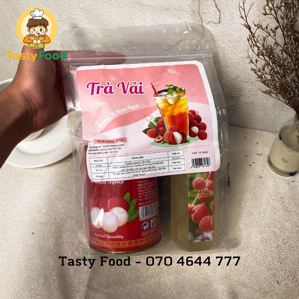 Set Trà Vải Tự Pha Tasty Food | Trà Vải Nhà Làm Thơm Ngon, Nguyên Liệu Làm Trà Vải