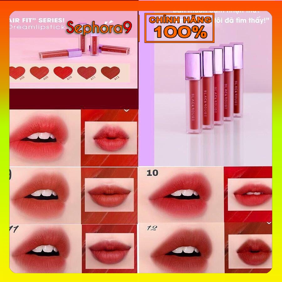 Son kem lì Hàn Quốc Black Rouge Air Fit Velvet Tint A01-A17 ver 3