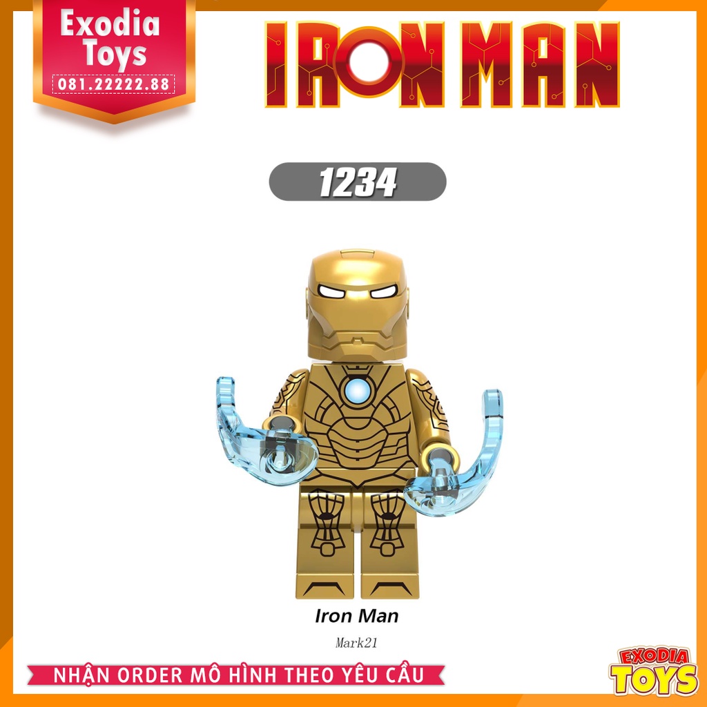 Xếp hình Minifigure Marvel các bộ giáp của siêu anh hùng Người Sắt Iron Man - Đồ Chơi Lắp Ghép Sáng Tạo - XINH X0254