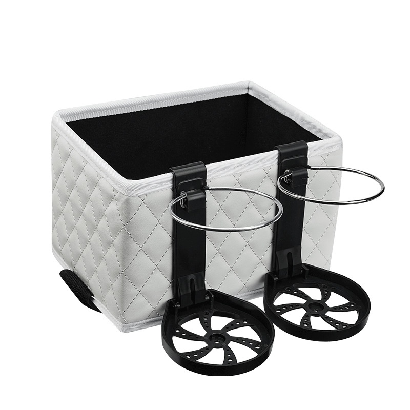 Hộp Da Đựng Đồ Dùng Gắn Tay Vịn Xe Hơi Tiện Dụng