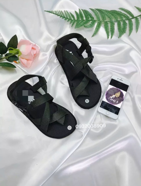 Sandal học sinh dây dù cực bền, xăng đan dép nữ xỏ ngón dây chéo giá rẻ bền