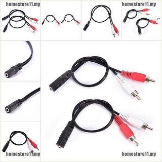 Đầu cắm chuyển đổi âm thanh từ 2-RCA đực sang mm cái