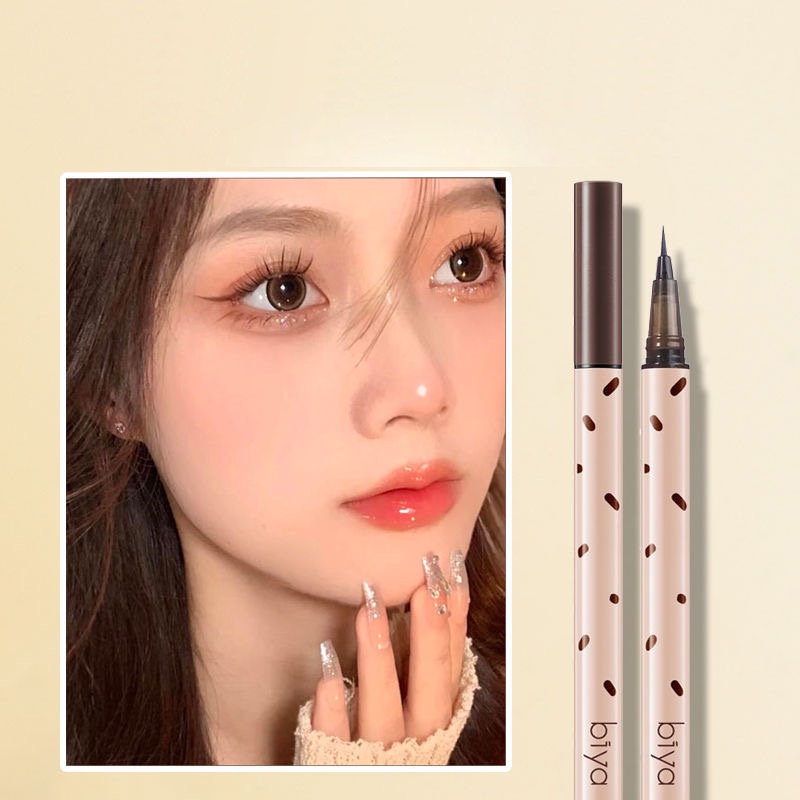 Bút Kẻ Mắt Dạng Lỏng Biya Màu Xám Nâu Lâu Trôi Chống Thấm Nước Nhanh Khô