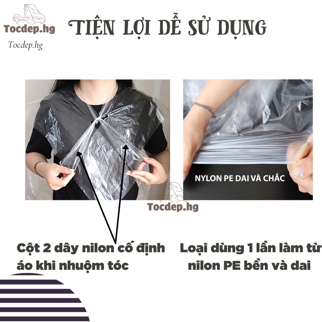 Áo choàng dùng khi nhuộm tóc Tocdep.hg