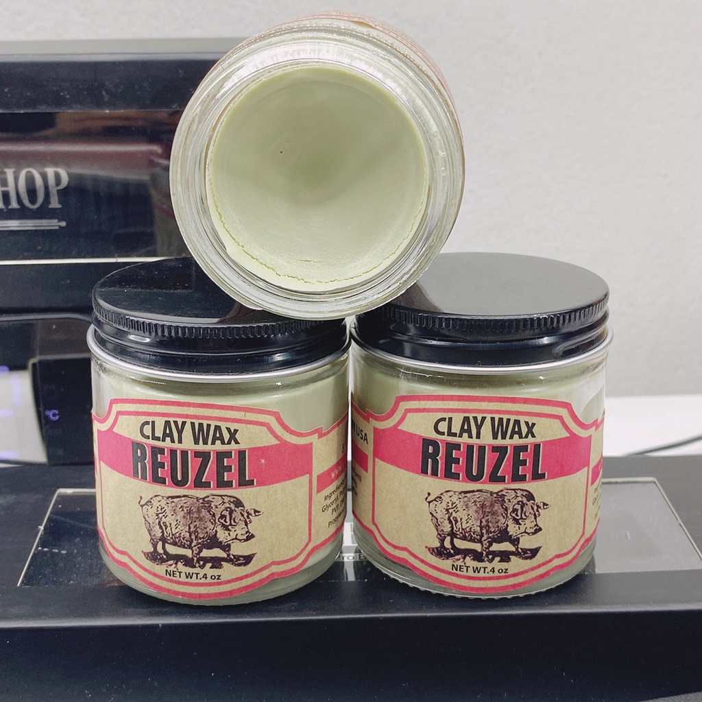 Sáp Tóc Nam THủy Tinh Lợn Hồng Mẫu Mới  Reuzel Clay Wax