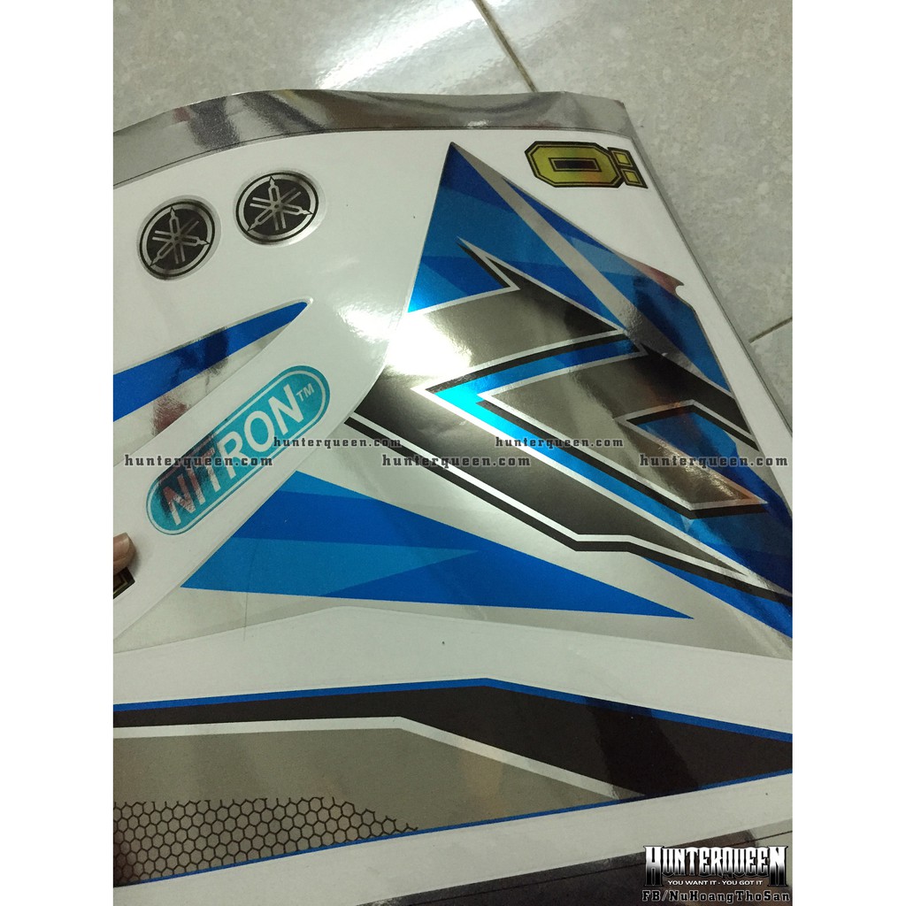 Tem rời Exciter 2011. LC 2017, chất liệu CROM, bạc xanh. Ex 135 đời 2011 đến 2014.