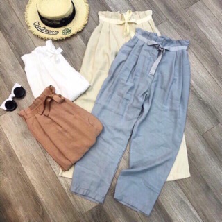 Quần culottes đũi