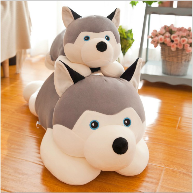 [CHUYÊN SỈ GIÁ SỐC] Gấu Bông Husky Quàng Khăn Siêu Cưng 2 Size