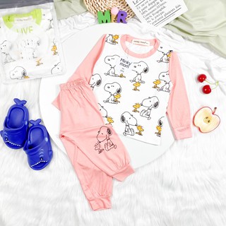 [SALE] Bộ Dài Tay Cho Bé Gái, Bé Trai Minky Mom Vải Thun Lạnh Họa Tiết Cún Con Kute ,Quần Áo Thu Đông Cho Bé MKMTD2109