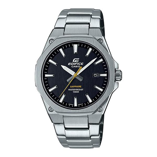 Đồng hồ nam dây thép kính Saphire chính hãng Casio Edifice EFR S108D-1A  Mặt đen chống nước Bảo hành 5 năm Hyma watch