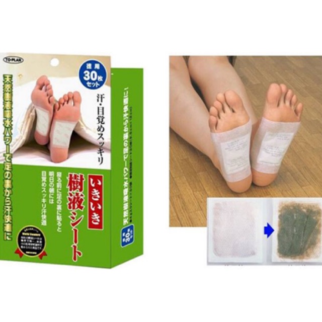 Miếng dán thải độc chân TOPLAN Nhật bản 30 miếng