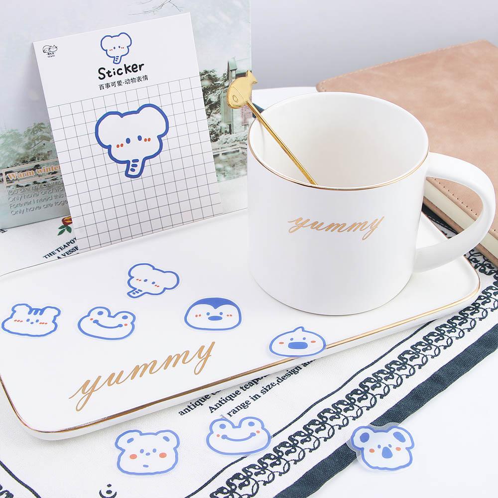 PEWANY Miếng Dán Trang Trí Điện Thoại / Sổ Tay / Nhật Ký Hình Động Vật Dễ Thương