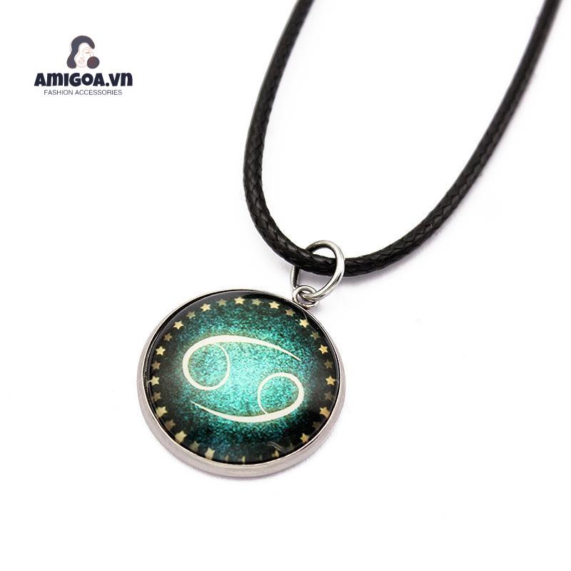 ✨✨Vòng cổ Mặt Hình 12 Cung Hoàng Đạo Đính Đá Phát Sáng